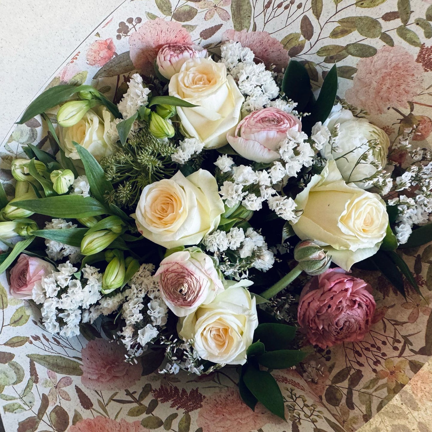 bouquet blanc et rose